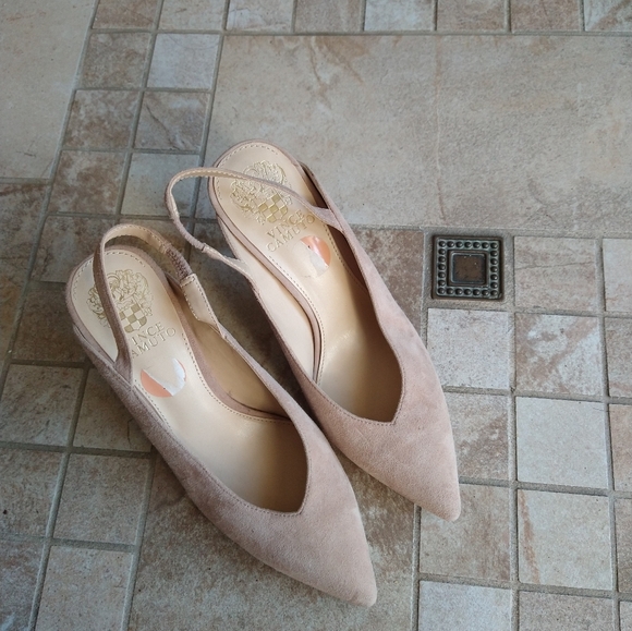 Vince Camuto Genuine Suede Heeled Sling back pump Size 7 - Picture 5 of 8